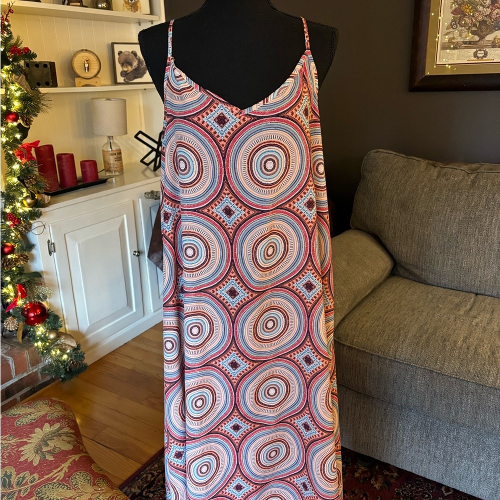 GAP Multicolor Circular Pattern Maxi Dress size L
